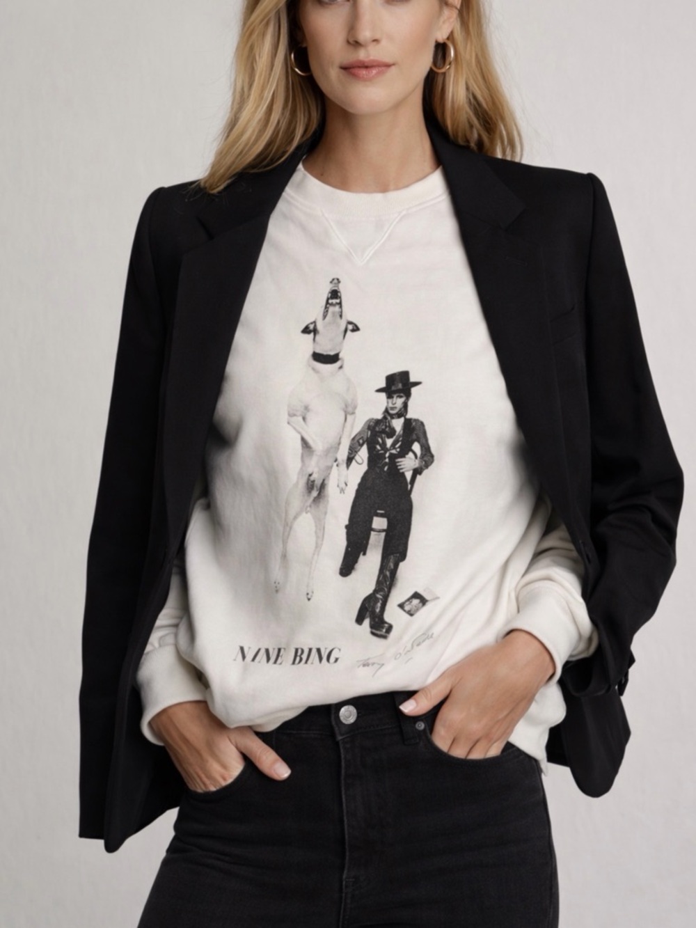 Anine Bing featuring a David Bowie photograph by Terry O'Neill